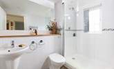 The family shower room has a large shower to wash those salty locks.  - Thumbnail Image