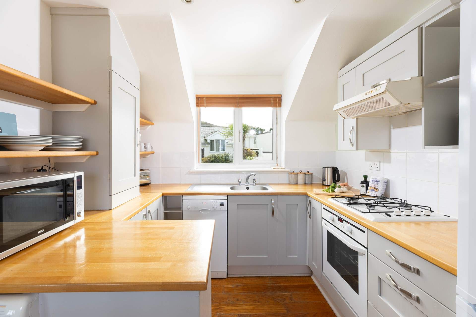 The little kitchen is small but perfectly formed. 