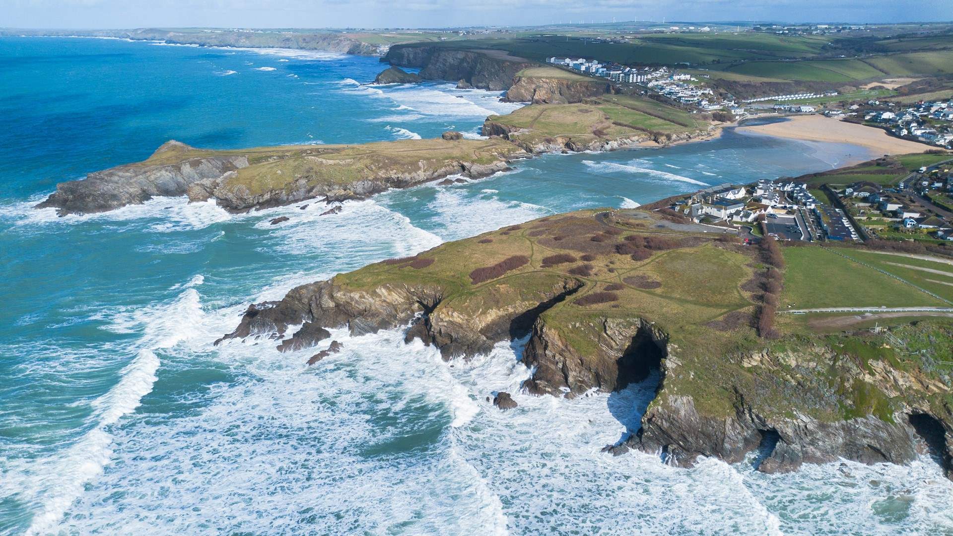 Puffin is  found the development on the headland, only a short walk from Porth beach and Lusty Glaze beach. 