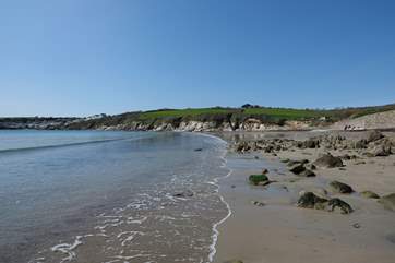 Porthcurnick Beach is a short walk down the lane.