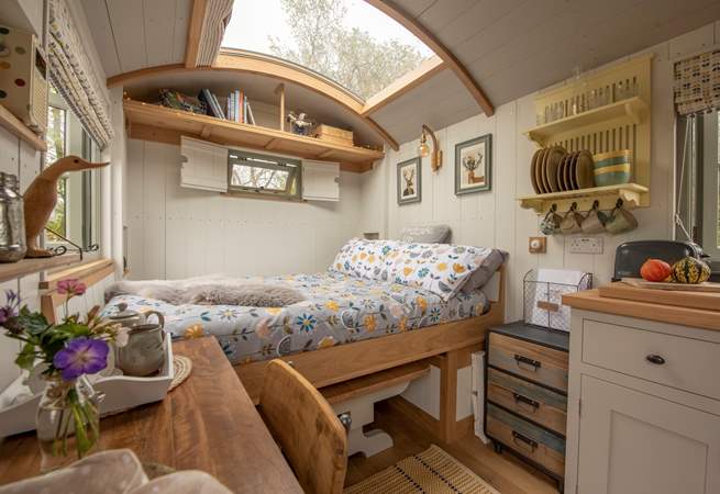 The idyllic place to rest your head and stargaze through the skylight. 