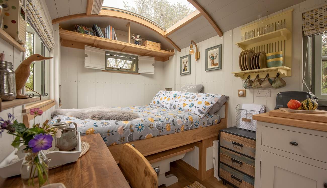 The idyllic place to rest your head and stargaze through the skylight. 