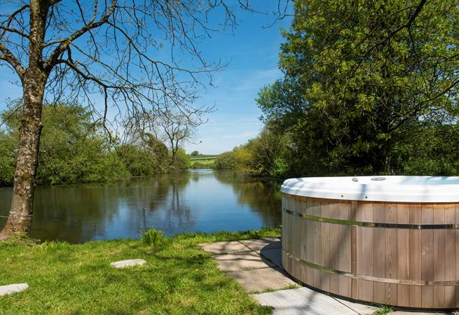 Or soak away your worries in the bubbling hot tub. 