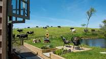 The only neighbours you need to worry about are the friendly cows. 