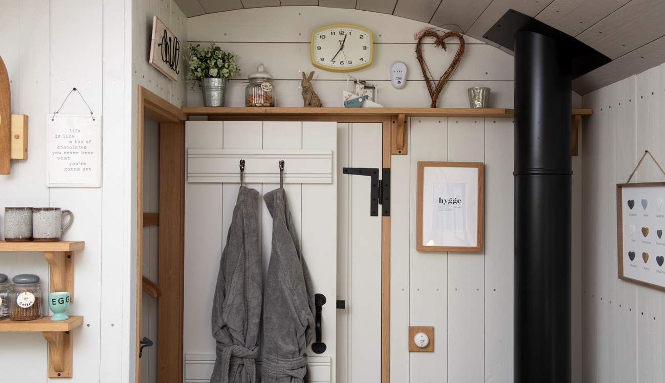 Robes are provided - keeping you cosy when using the hot tub.