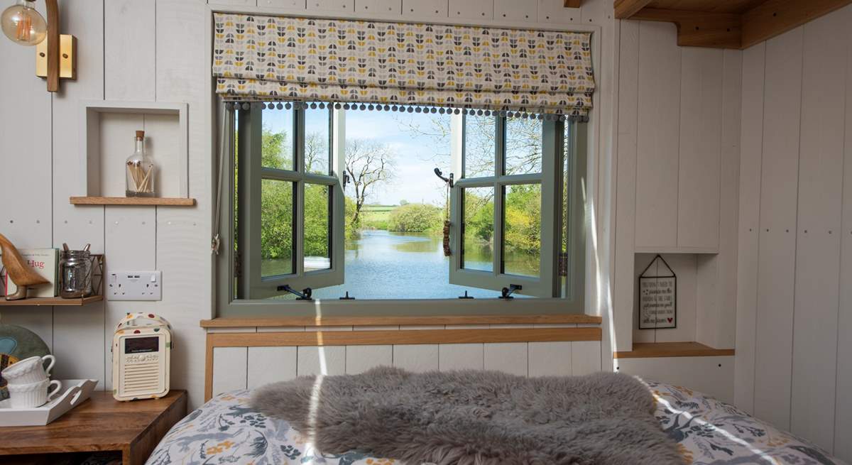 The lake views can even be enjoyed from the bed - the perfect accompaniment to a morning cuppa.