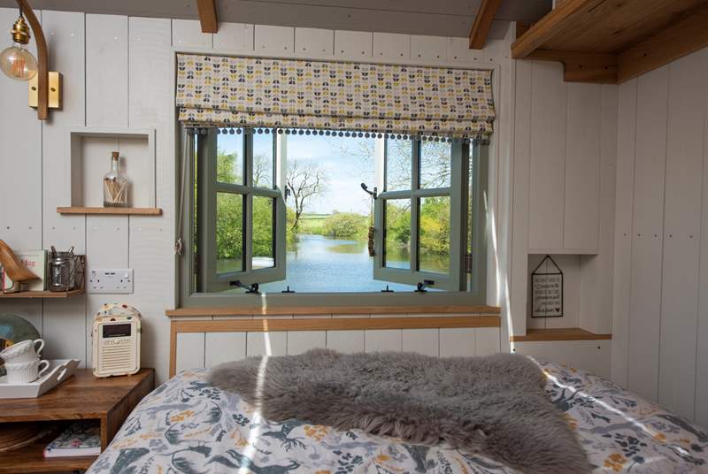 The lake views can even be enjoyed from the bed - the perfect accompaniment to a morning cuppa.
