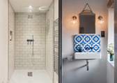 The en suite to Bedroom 5 is equipped with a large shower cubicle with tasteful design throughout.
