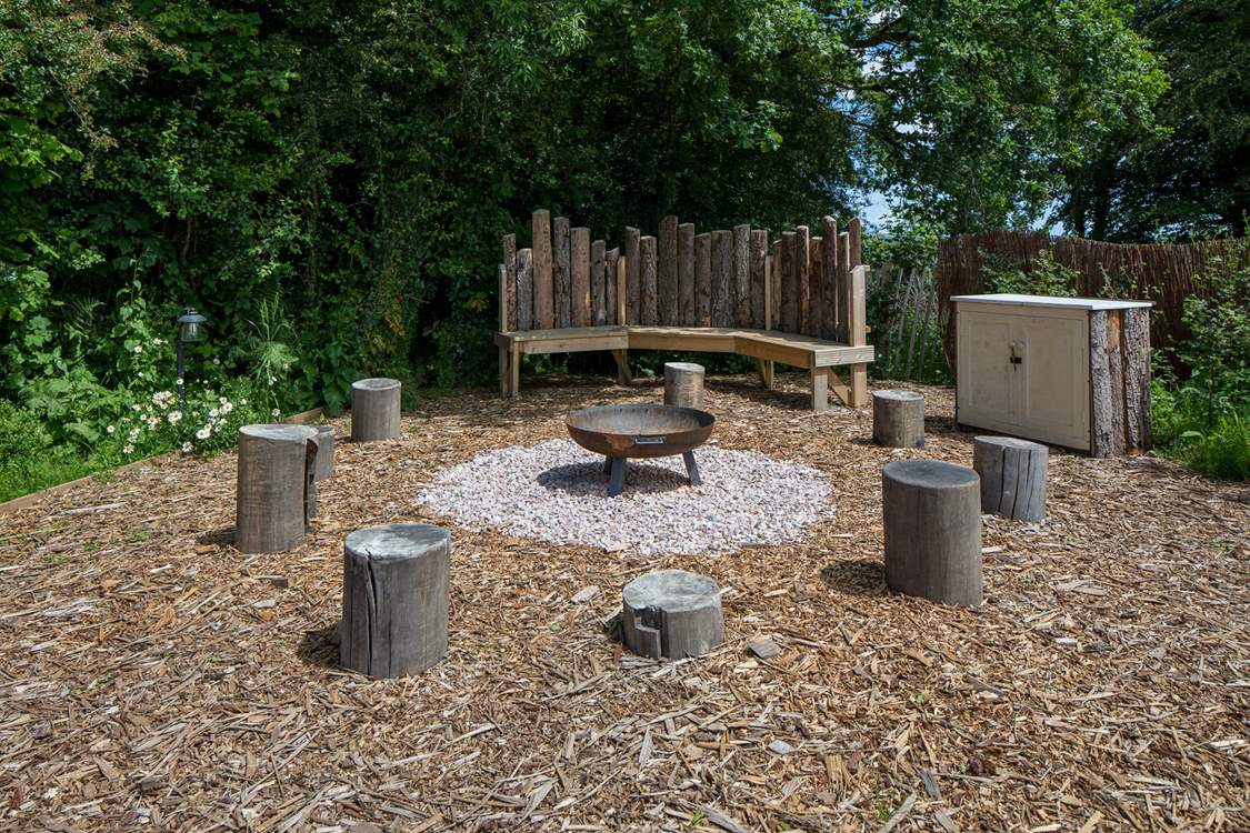The fire-pit area is a magical place to sit and enjoy the night skies.