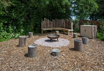 The fire-pit area is a magical place to sit and enjoy the night skies.