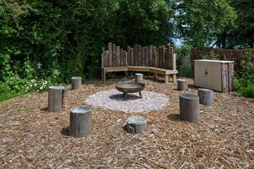 The fire-pit area is a magical place to sit and enjoy the night skies.