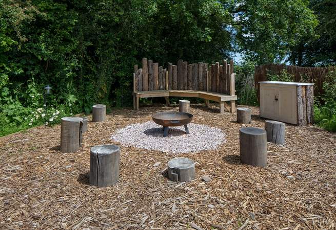 The fire-pit area is a magical place to sit and enjoy the night skies.