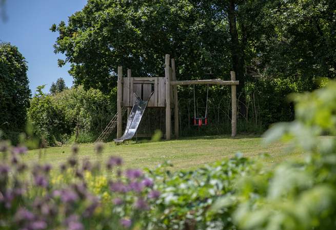 The wooden play set and lawn area is a real hit with the younger members of your party. This great space also offers ample room for a game football to take place for those with endless energy supplies