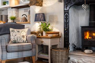 Cosy up next to the fire with a good book.