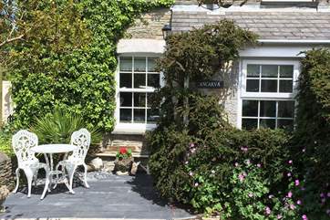 Enjoy a cup of tea and watch village life pass you by.