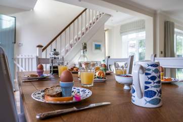 The front door leads straight into the spacious kitchen/dining-room.