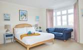 The light and airy first floor bedroom with king-size bed. - Thumbnail Image
