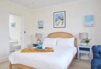 First floor bedroom with king-size bed...