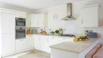 The kitchen is very well-equipped with everything you need to cook up a family meal...