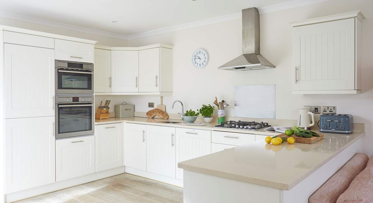 The kitchen is very well-equipped with everything you need to cook up a family meal...