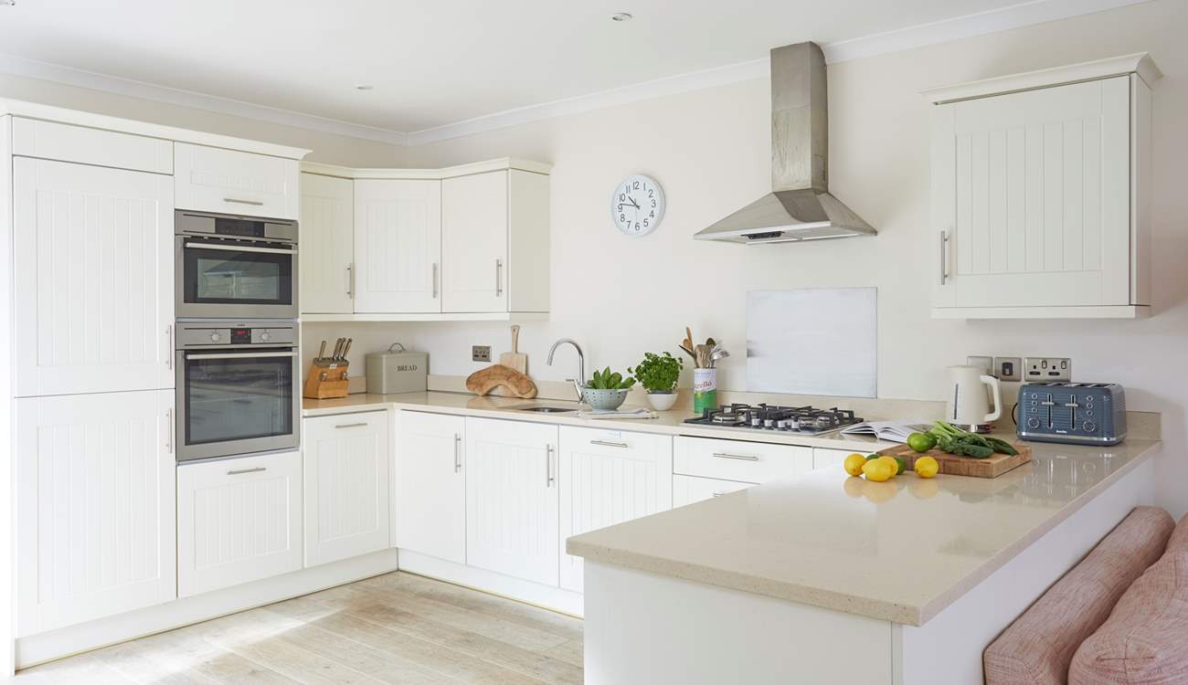 The kitchen is very well-equipped with everything you need to cook up a family meal...