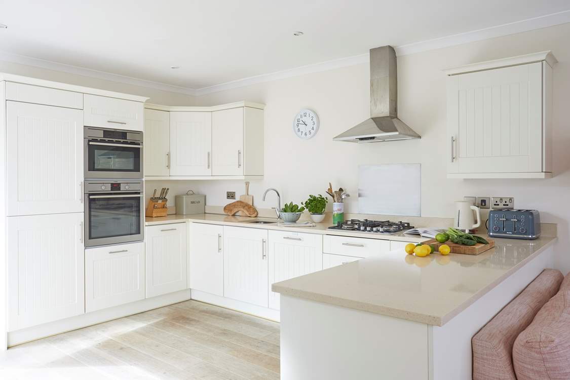 The kitchen is very well-equipped with everything you need to cook up a family meal...