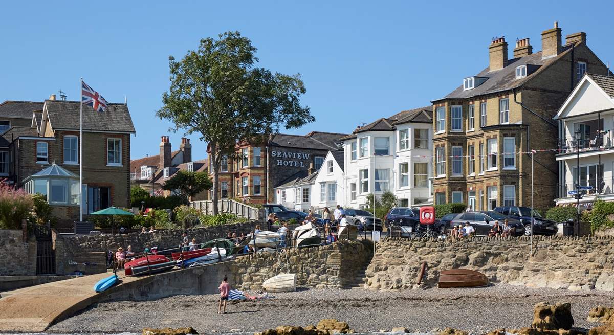 Seaview bay is a lovely spot to sit back and watch the boats sail by.
