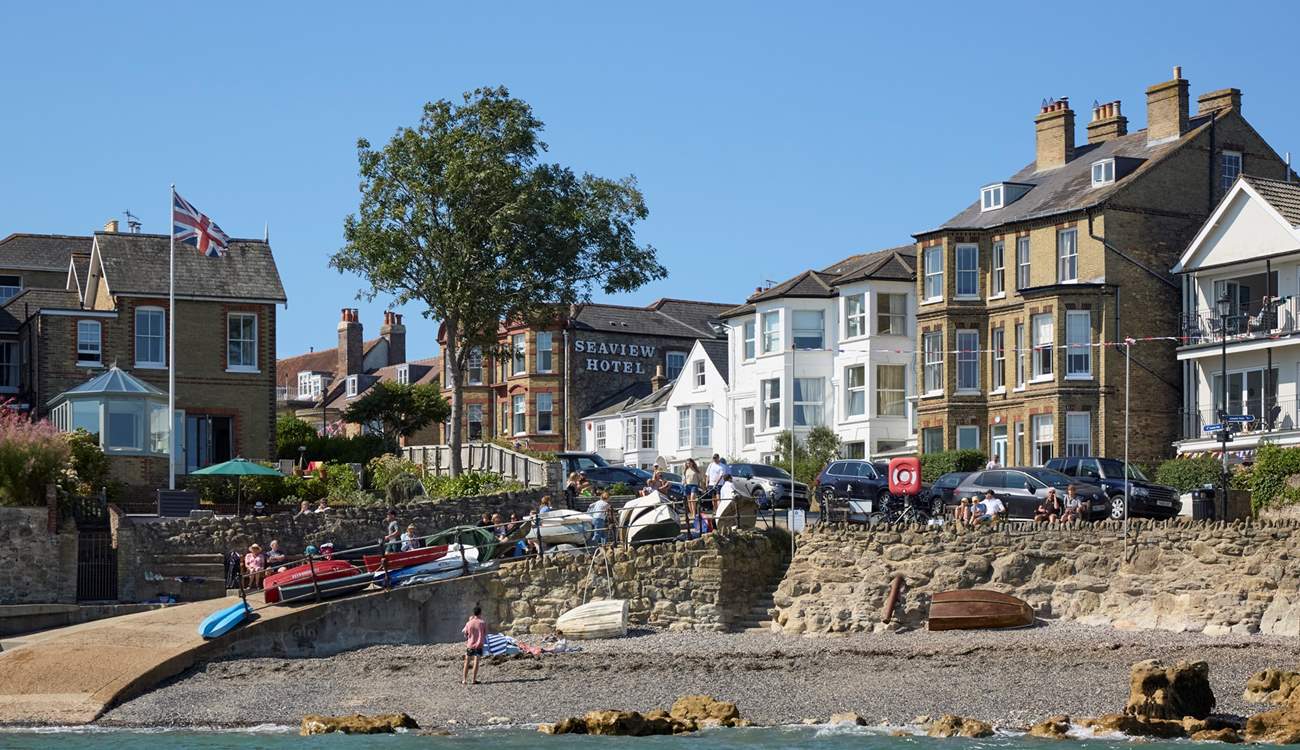 Seaview bay is a lovely spot to sit back and watch the boats sail by.