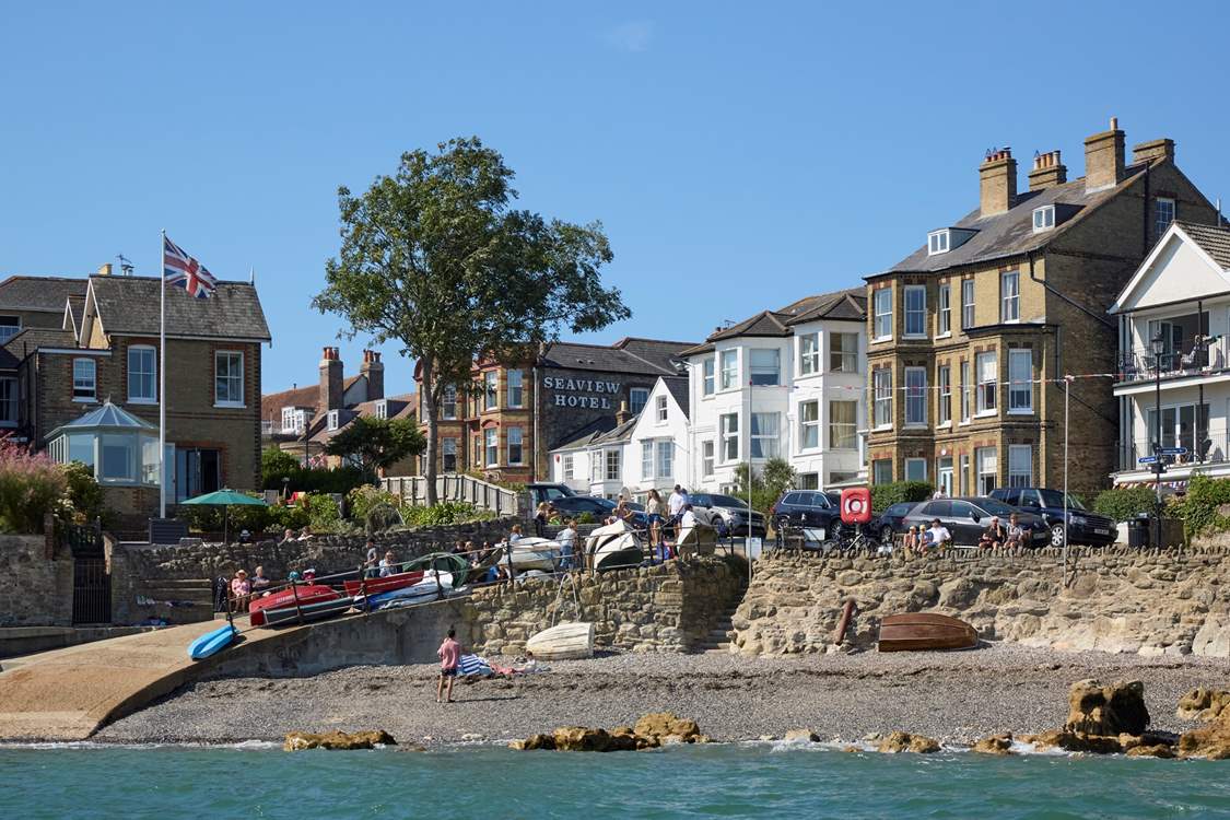 Seaview bay is a lovely spot to sit back and watch the boats sail by.
