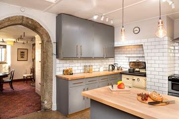 In true country-house style the kitchen has a Rayburn along with an electric cooker for those unfamiliar with range cooking.