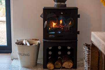 Snuggle around the toasty wood-burner of an evening.