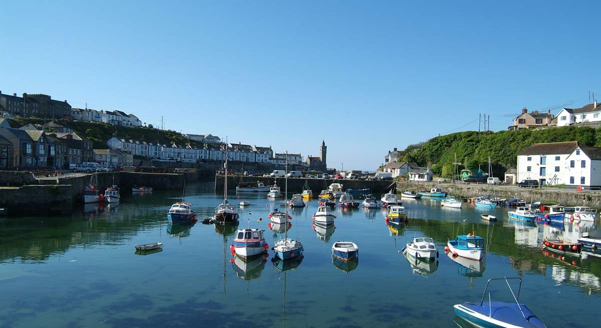 The pretty harbour at Porthleven is surrounded by cafes, small shops, pubs and restaurants (including Rick Stein's!).