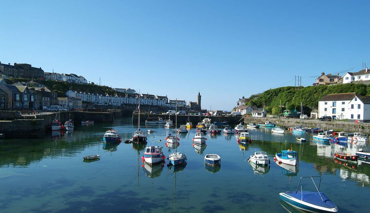 The pretty harbour at Porthleven is surrounded by cafes, small shops, pubs and restaurants (including Rick Stein's!).