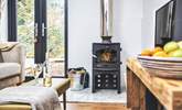 Get cosy on the sofa in front of the wood-burner.  - Thumbnail Image