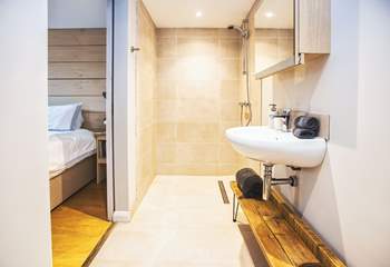 The en suite shower-room is a fabulous wet-room, perfect for a hot shower after a day in the surf. 