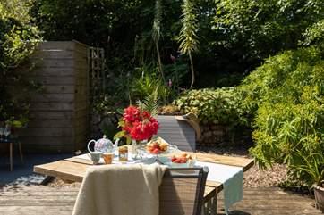 Afternoon tea in the beautiful garden.
