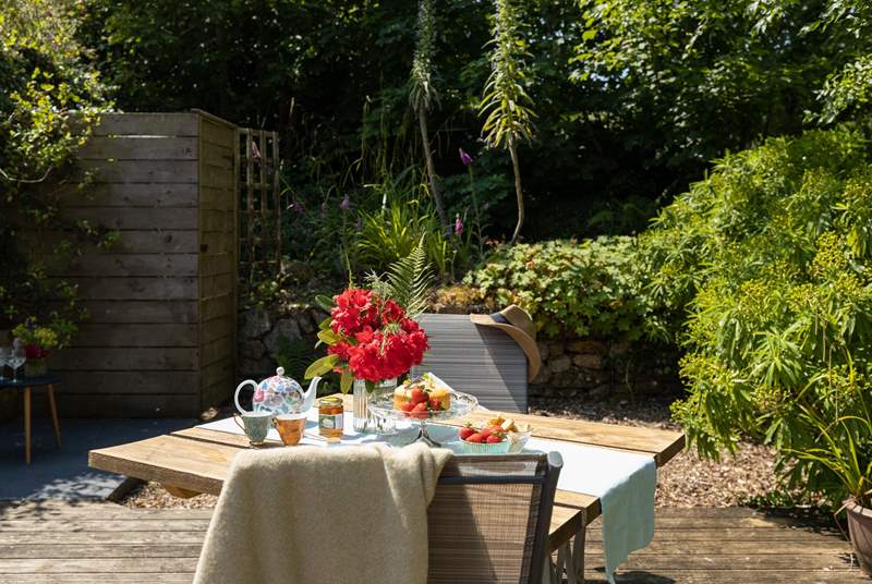 Afternoon tea in the beautiful garden.