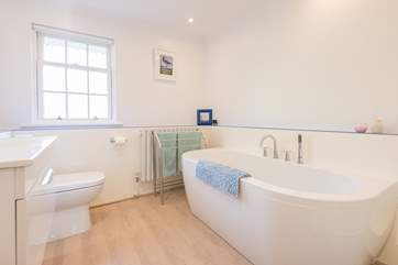 First floor family bathroom with seperate shower cubicle