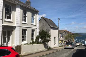 The Sea Captain's House is at the end of the terrace and benefits from this fabulous crest of the hill position.