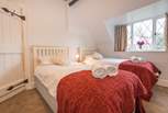 Bedroom two with twin beds is situated on the first floor to the front to the property