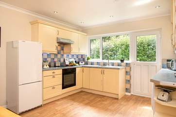 The kitchen is a lovely sociable space.
