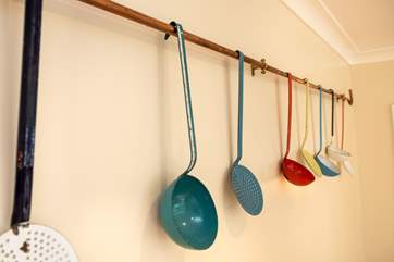 Unusual items create pops of colour.