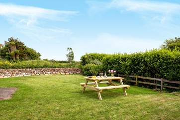 The front garden is the perfect spot for lunch.
