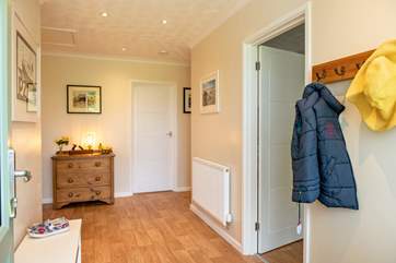 The large entrance hall is perfect for muddy boots or sandy shoes.