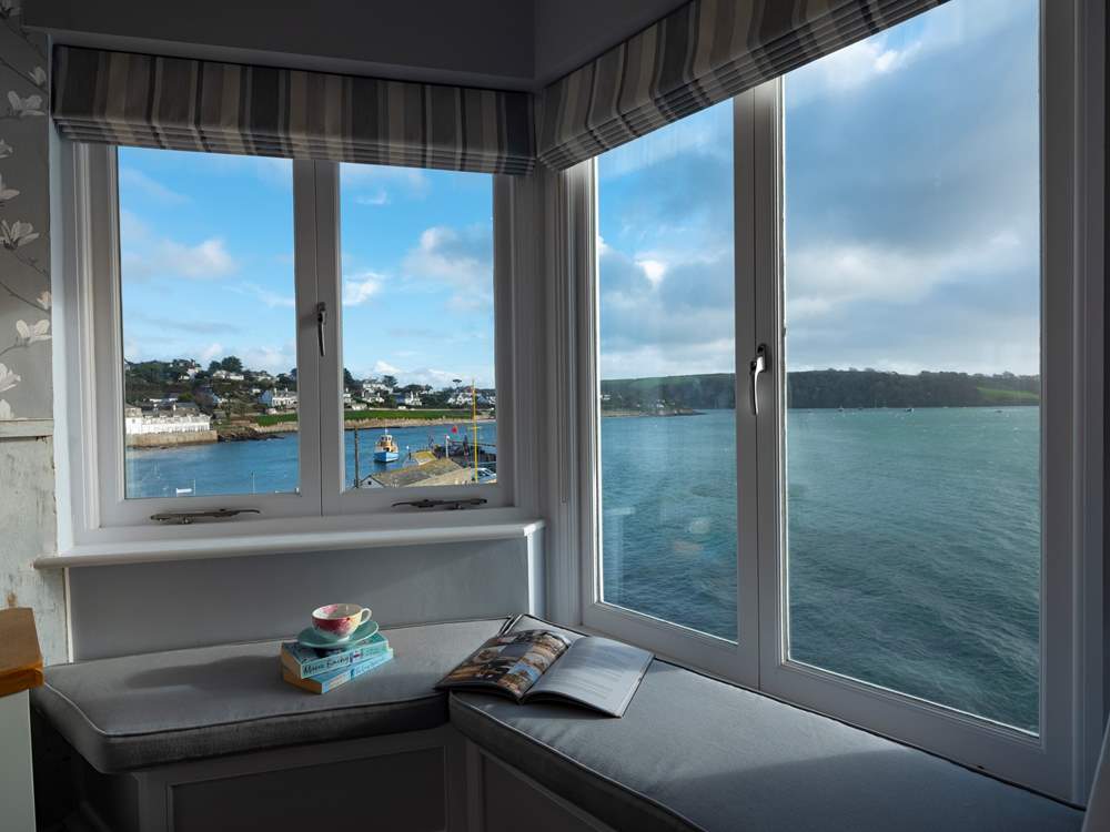 Looking out from the dual-aspect window seat in the bedroom.
