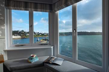 Looking out from the dual-aspect window seat in the bedroom.