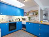 The well-equipped kitchen is a joy to prepare meals in.