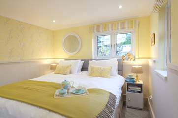 Bedroom 2 at the rear of the apartment has 'zip and link' beds which can be made up as a super-king or twins.