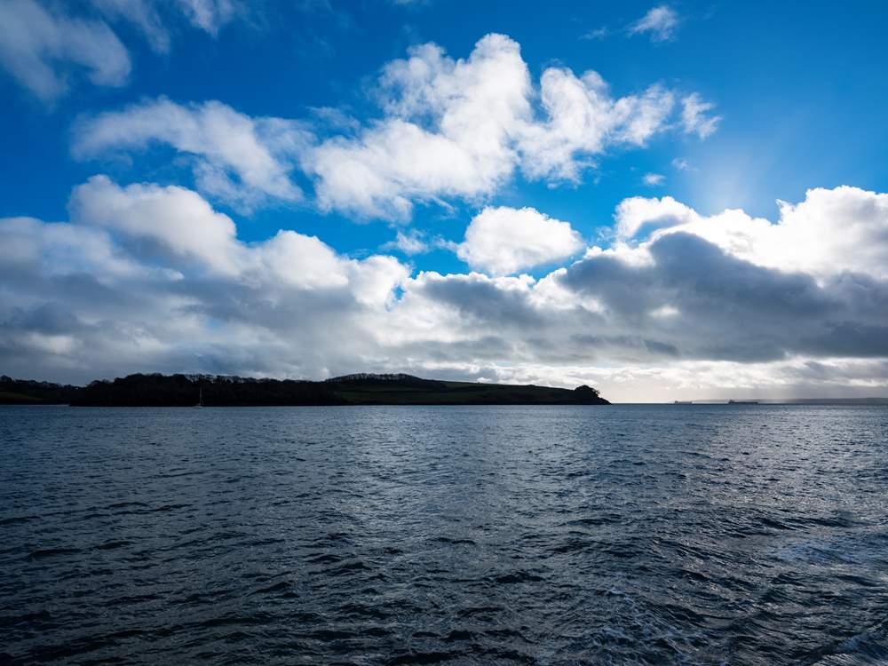 A beautiful autumn sky, summer is over and the boats laid up for winter.