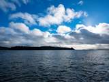 A beautiful autumn sky, summer is over and the boats laid up for winter.